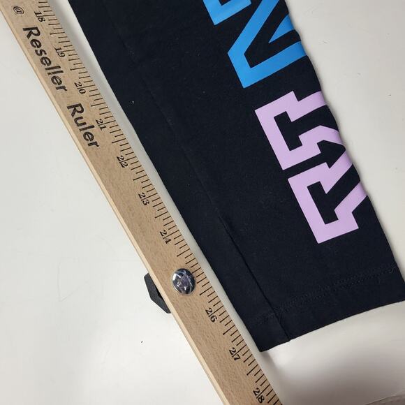 Victoria's Secret LOVE PINK High Waist Leggings Womens XS Black Rainbow Cotton - Picture 4 of 5